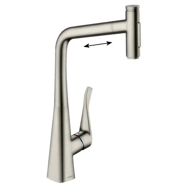 Фото смеситель для кухонной мойки hansgrohe metris select 73820800