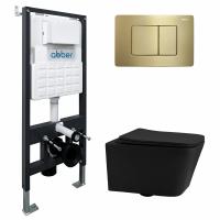 Унитаз с инсталляцией Abber Rechteck AC1201MB-AC0105-AC0120MMG