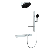 Душевой набор со встроенным смесителем и верхним душем Black&White GH-9025C