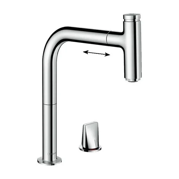 Фото смеситель для кухонной мойки hansgrohe metris select 73825000
