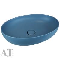 Раковина накладная AeT Elite Oval 55 см, цвет: голубой матовый L616T0R0V0140