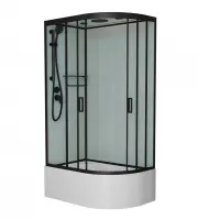 Душевая кабина Frank F412/2L/R М Black 120x80 см 20076