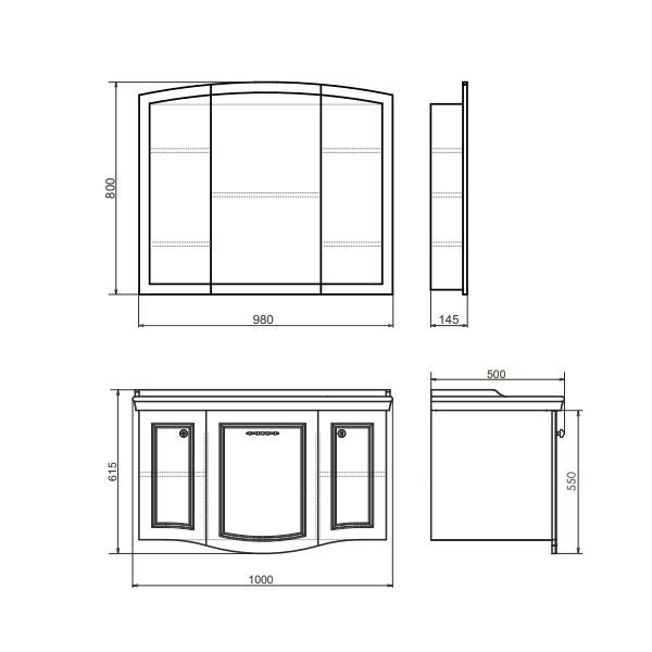 Фото тумба с раковиной comforty феррара 100 см 00004148009