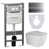 Унитаз с инсталляцией Сет 4 в 1 Ceramicanova CN3007_1002M_1000