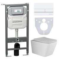 Унитаз с инсталляцией Сет 4 в 1 Ceramicanova CN3007_1002W_1000