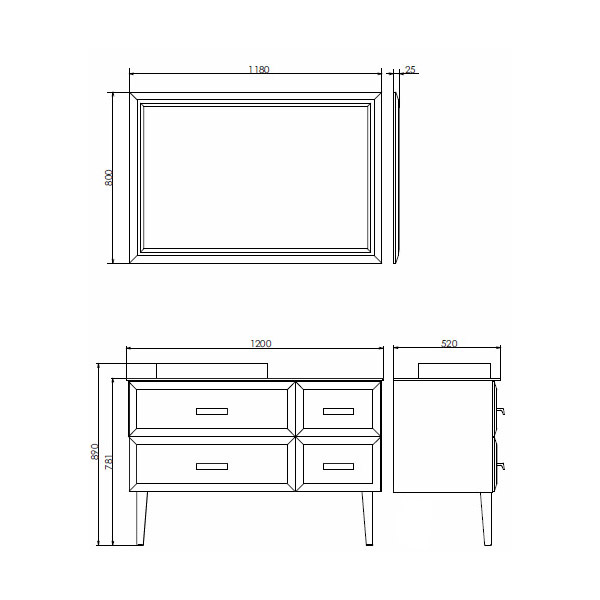 Фото зеркало comforty империя 120 см 4143506