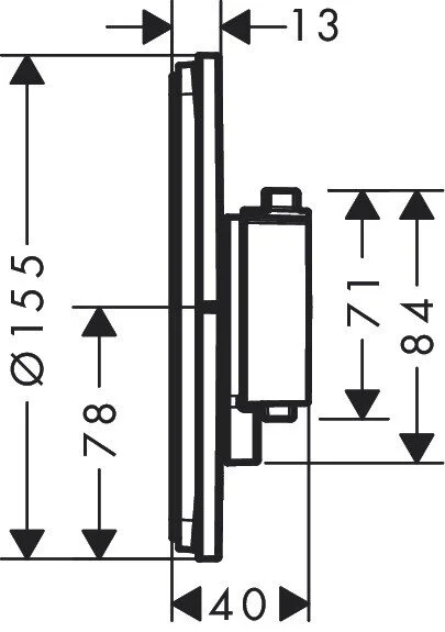 Фото термостатический смеситель для душа hansgrohe shower select comfort s 15553000