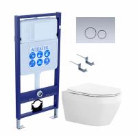Унитаз с инсталляцией Акватек Лея SET AQUATEK ЛЕЯ cm-019 4в1