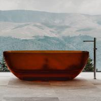 Ванна из полиэфирной смолы Abber Kristall 170x75 см AT9703Opal коричневая