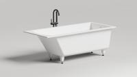 Ванна из искусственного камня Salini Cascata Kit 170x75 см 104313M матовая