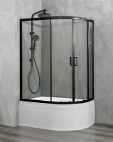 Душевое ограждение Royal Bath BK RB8120BK-T-BL-L 120x80 см