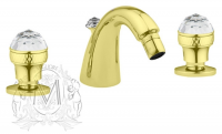 Смеситель для биде на 3 отверстия Migliore Axo Swarovski, цвет: золото ML.AXO-625F.DO