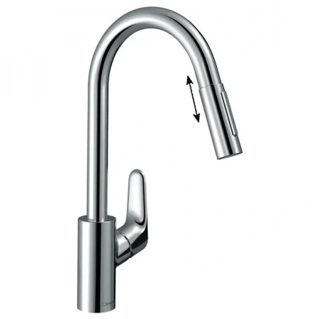 Фото смеситель для кухонной мойки hansgrohe focus 73895000