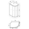 Фото душевая кабина loranto 120x80 см cs-1200-25тм/м l