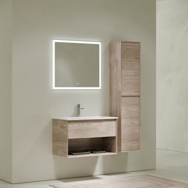Фото тумба под раковину sancos marmi 1.0 80 см, цвет: дуб галифакс натуральный mr1.080eg