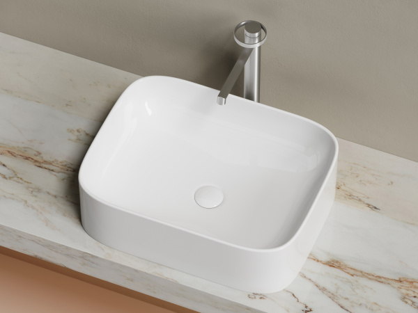 Фото раковина накладная ceramicanova element 50.5 см, цвет: белый cn6052