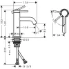 Фото смеситель для раковины hansgrohe tecturis s 73301000