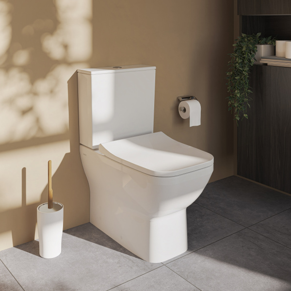 Фото унитаз-компакт безободковый vitra integra square open-back 9833b003-7205  с бачком и сиденьем