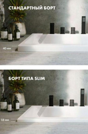Фото акриловая ванна excellent heaven slim 180x80 см waex.hev18whs