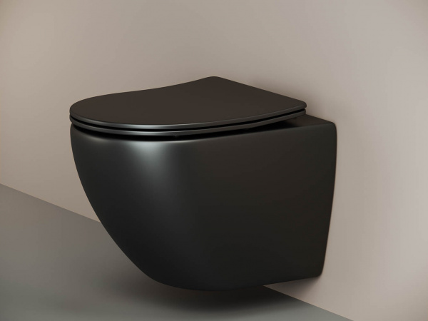 Фото унитаз подвесной, безободковый ceramicanova metropol cn4002mb