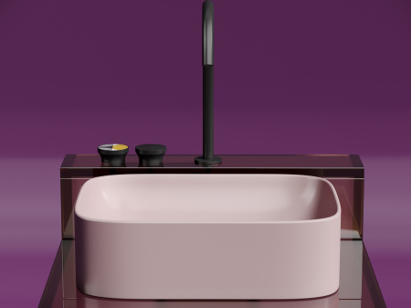 Фото раковина накладная ceramicanova element 50.5 см, цвет: розовый cn6052mp