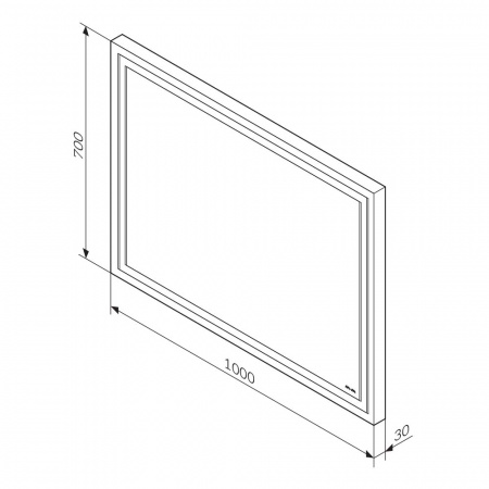 Фото зеркало с led подсветкой am.pm gem 100 см m91amox1001wg
