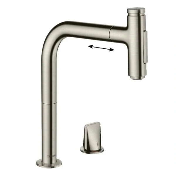 Фото смеситель для кухонной мойки hansgrohe metris select 73819800