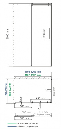 Фото душевой уголок wasserkraft dinkel 120x90 см 58r07