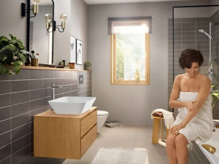 Фото смеситель для раковины hansgrohe rebris e 72591000