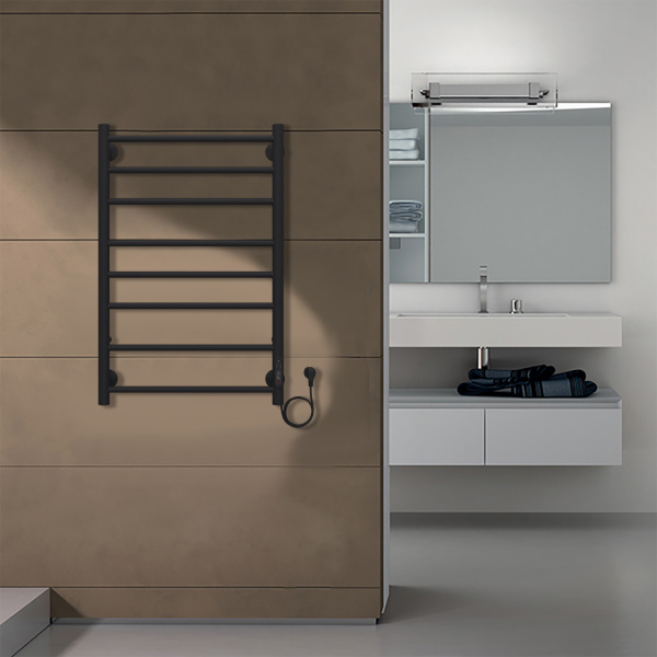 Фото электрический полотенцесушитель azario parma 50x80 см цвет: черный az10858b