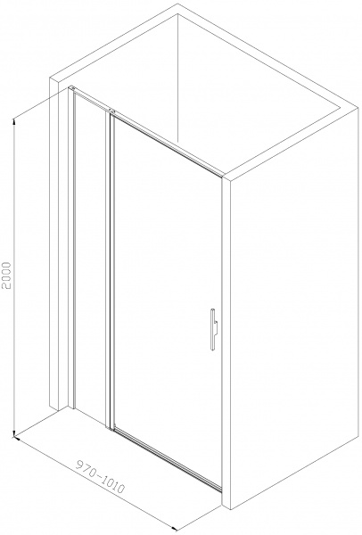 Фото душевая дверь allen brau priority 100 3.31004.00g