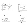 Фото биде напольное kerasan aquatech 55 см 372201*1