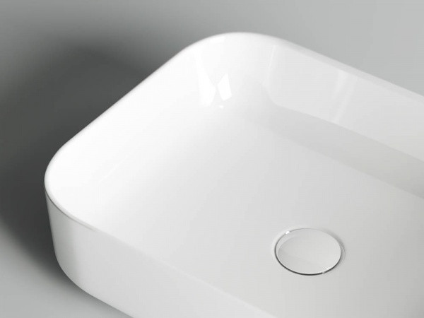 Фото раковина накладная ceramicanova element 50 см, цвет: белый cn6011