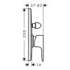 Фото смеситель для ванны hansgrohe rebris 72459670s