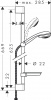 Фото душевой гарнитур hansgrohe crometta 85 vario 27764000