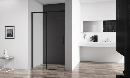 Фото душевая дверь belbagno acqua-bf-1-130-c-nero 130 см