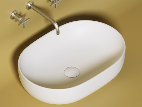 Фото раковина накладная ceramicanova element 60 см, цвет: белый cn6047mw