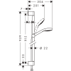 Фото душевой гарнитур hansgrohe croma select s vario 26572400