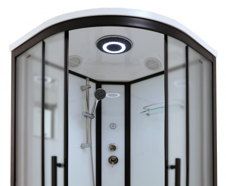 Фото душевая кабина timo т-6690 black fabric 90x90 см