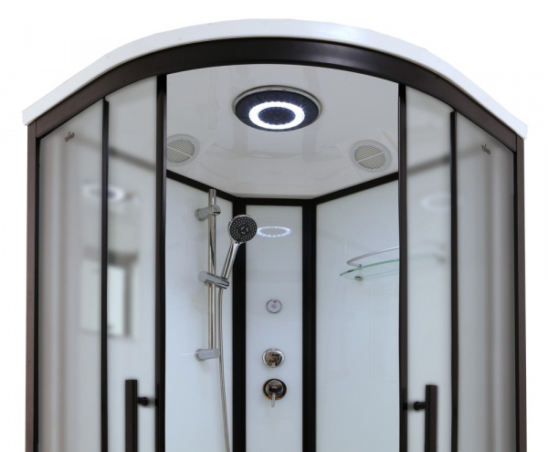 Фото душевая кабина timo т-6690 black fabric 90x90 см