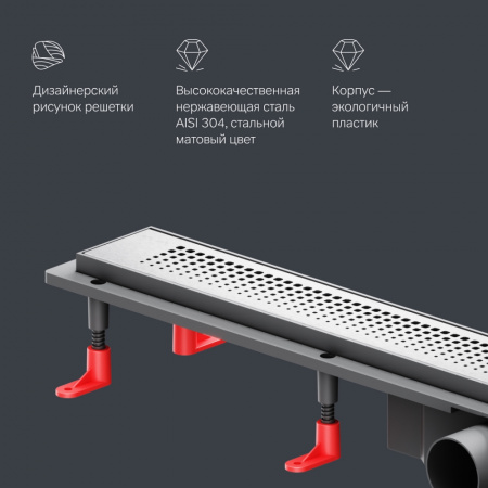 Фото душевой трап am.pm primeflow 80 см w02sc-p11-080-01sb