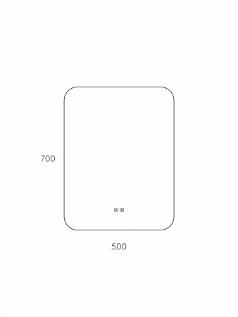 Фото зеркало с подсветкой taliente zled 50 см ta-zled-b5070a