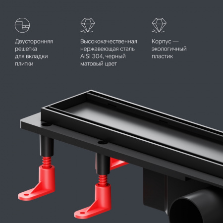 Фото душевой трап am.pm primeflow 50 см w02sc-u11-050-04bm