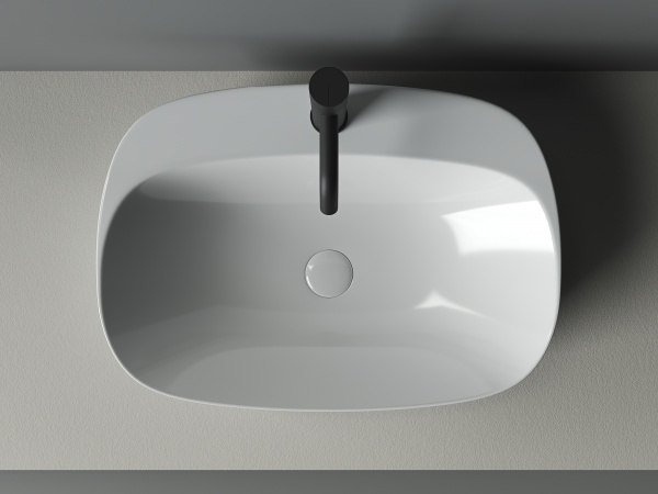 Фото раковина накладная ceramicanova element 59.5 см, цвет: белый cn5012
