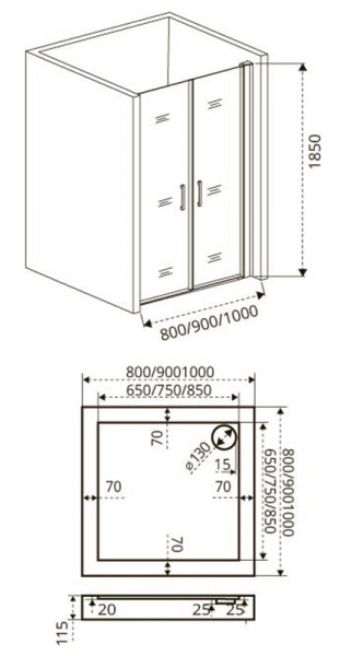 Фото душевая дверь good door fantasy sd-90-c-ch 90 см фа00020