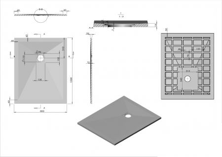 Фото поддон vincea 100x80 см vst-4sr8010w