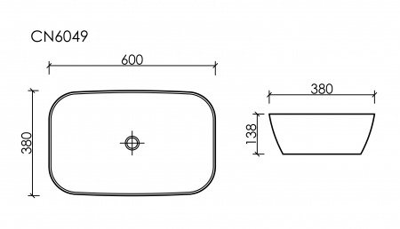 Фото раковина накладная ceramicanova element 60 см, цвет: серый cn6049msg