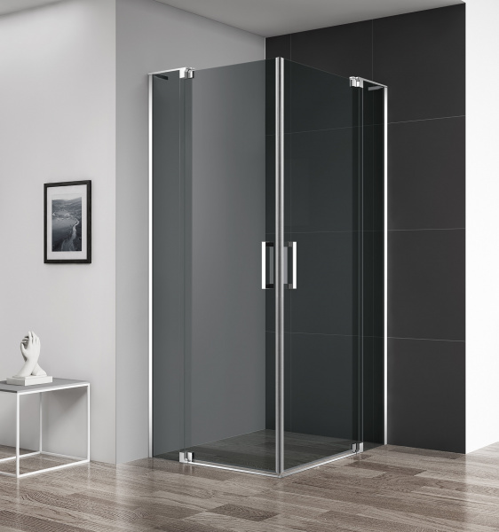 Фото душевое ограждение cezares slider-ah-2-70/80-100/110-grigio-cr 100x70 см