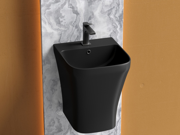 Фото раковина подвесная ceramicanova dion 36.5 см, цвет: черный cn6067mb