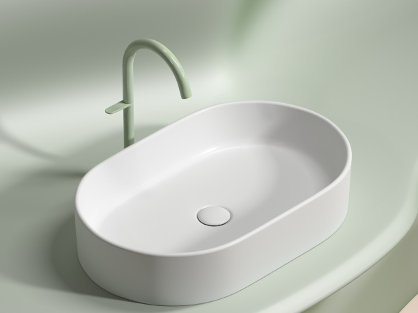 Фото раковина накладная ceramicanova element 60.8 см, цвет: белый cn6048mw